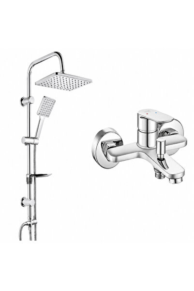 AR E.C.A Fast Bathroom Faucet + Tema 53242 Rain Carismo Shower System