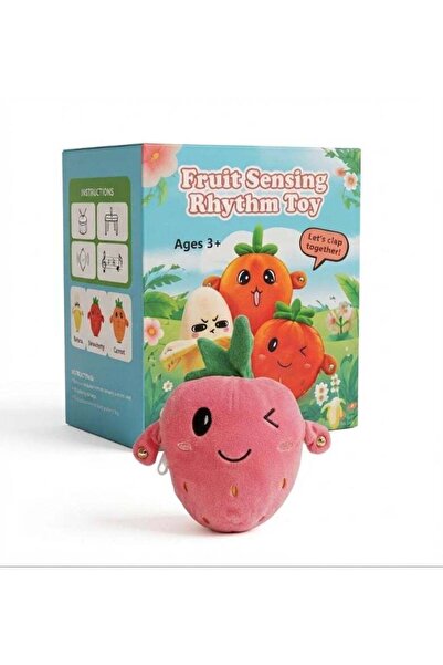 DOLL Interactive Plush Strawberry Toy for Kids with Rhythmic and Musical Sens...