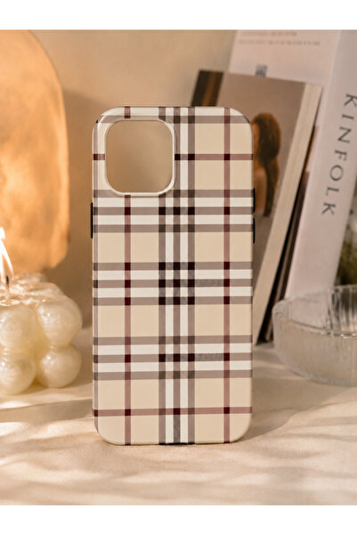 coverlio İPhone 13 Uyumlu Çizgili Desen Telefon Kılıfı