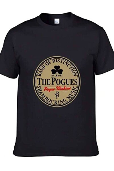2BIR تي شيرت رجالي بطبعة فرقة الروك الأيرلندية THE POGUES، تي شيرت كاجوال برق...