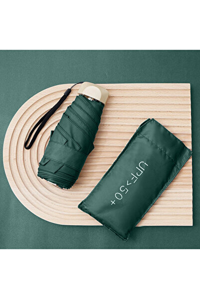 choice2 green UPF50+ Mini Flat 5-Fold Umbrella, Portable Pocket UV Protection...
