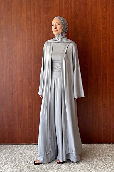 Ceylan Otantik Ice Gray Viscose Triple Set