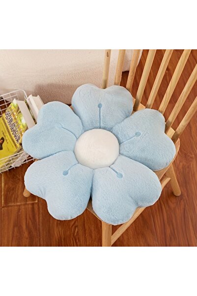 Choice1 Blue Flower-Shaped Plush Throw Pillow - Comfortable and Cute Mattress...