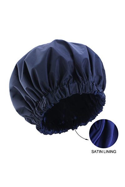 Choice4 navy blue NEW double Layer solid color Shower Caps Waterproof Bath Ca...