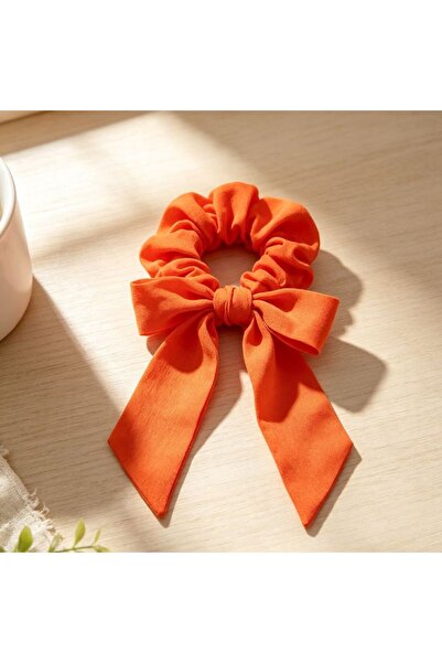 idei Scrunchie cu fundiță și panglici lungi 20 cm din țesătură, culori livrat...