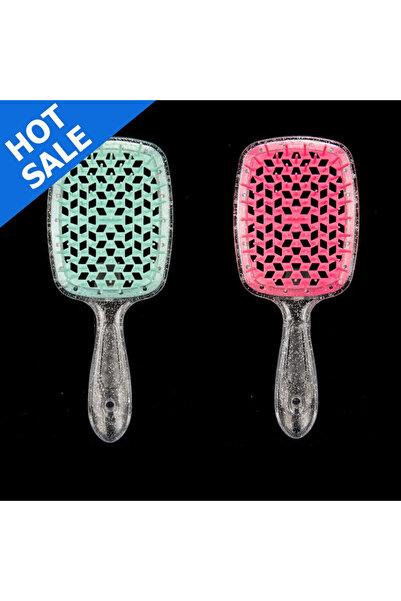 Choice4 WS024-B 2pc Hair Comb Set Anti Static Scalp Massage Wet Dry Comb Deme...