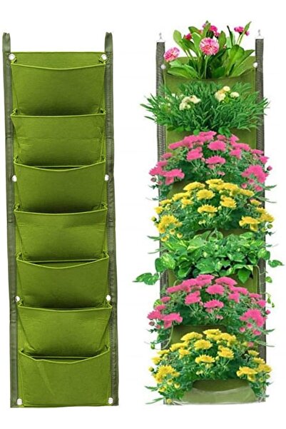 STARSTAR Wall-mounted flower pots, 2-pack, vertical outdoor, 7-pocket planter...
