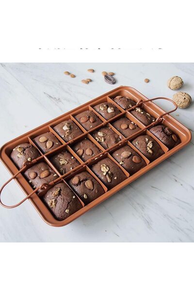 STARSTAR Non-stick brownie pan 20 x 31 cm – rectangular cake pan, carbon steel