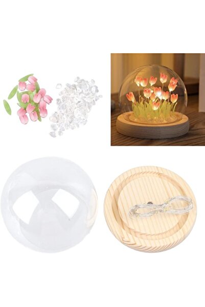 STARSTAR Tulip night light, tulip crystal ball LED decorative light, handmade...