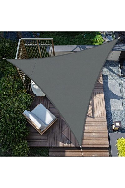 STARSTAR 3x3x3m Anthracite Grey Triangular Sunshade Fabric, Waterproof UV-Res...