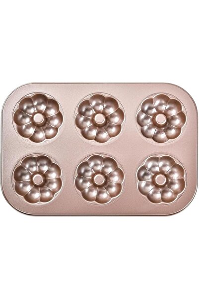 STARSTAR 6-hole donut baking pan, carbon steel cake mold, non-stick muffin DI...