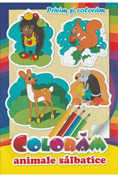 Pegas Coloram animale salbatice. Privim si coloram