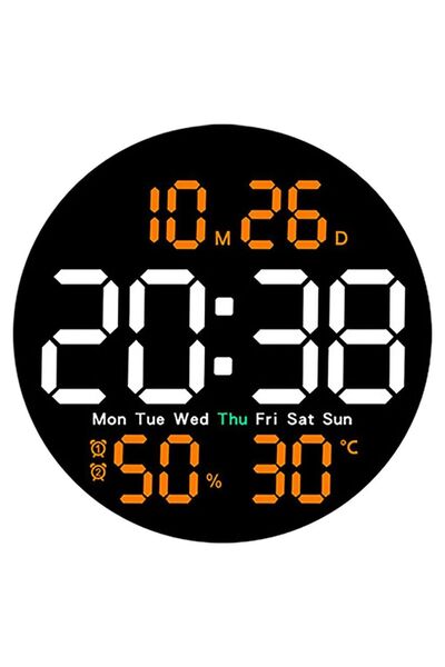 STARSTAR Digital Wall Clock Remote Control LED Clock 10-Level Brightness Auto...