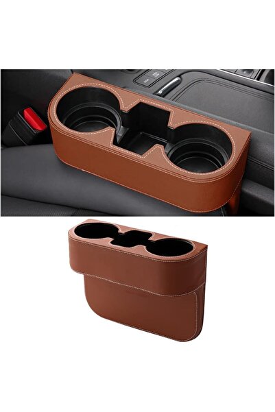 Morvena Picks Organizator din piele pentru spațiul dintre scaunele auto, cu s...