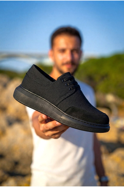 Zerenyus Zrk-X042 Premium Thick Sole Lace-Up Black Leather Powder Daily Casua...