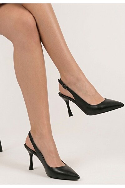 Bellaura Women's Pointed Toe Stiletto Shoes with Back Strap and Buckle, Thin ...