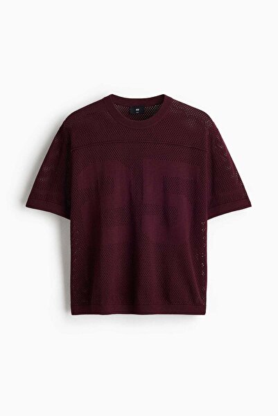 H&M Relaxed Fit Boxy Mesh T-shirt