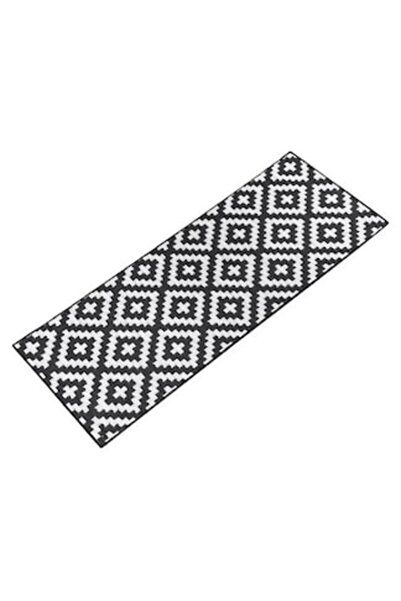 CATIANO Saltea de plajă rulabilă din plastic, negru-alb, model Aztec, 180x72cm