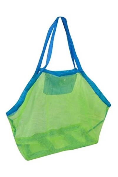 CATIANO Geantă pliabilă din plasă verde lime 45x30x45cm