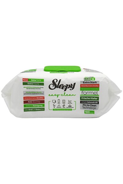 Leski Wet Wipes, Sleepy Easy Clean, Multi-Surface 100 pcs Pine Freshness