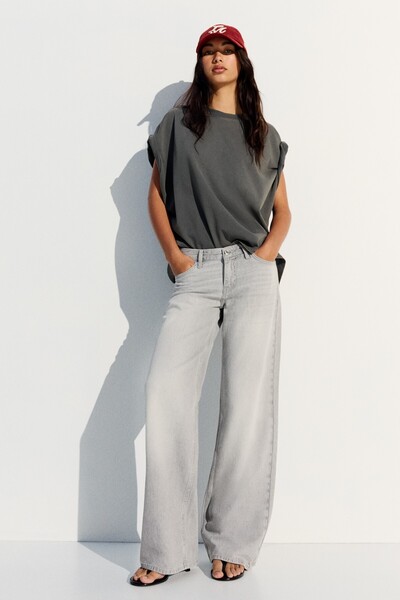Bershka Düşük bel straight fit jean