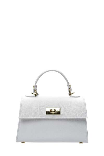 SimpleFind Isabella Rhea Geanta piele -Beatrice-Alb,Geanta de mana piele natu...