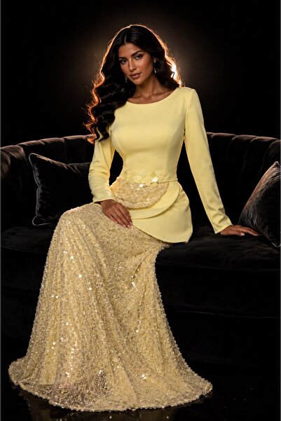 NUHAIRa Barbie Evening Dress with Sequins