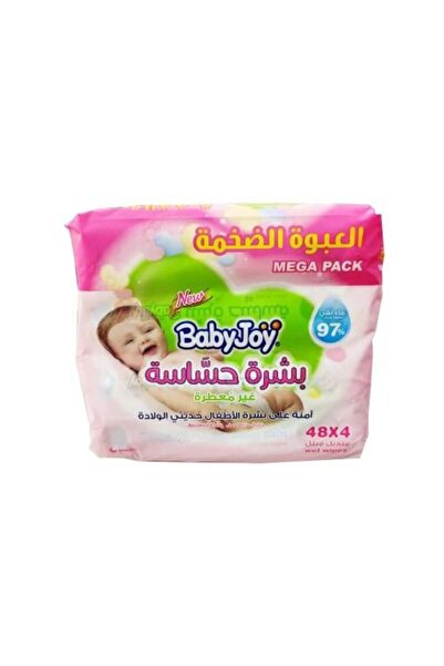 Baby Joy مناديل مبللة غير معطرة للبشرة الحساسة (4*48) 192 منديل