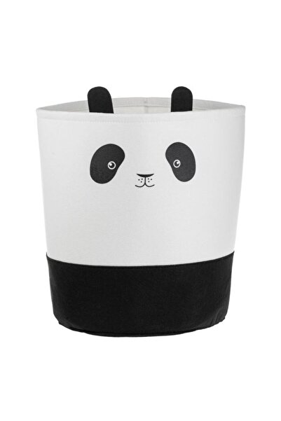 BAMI NETWORK Cos rufe design panda pasla negru-alb 30x40cm camera copii