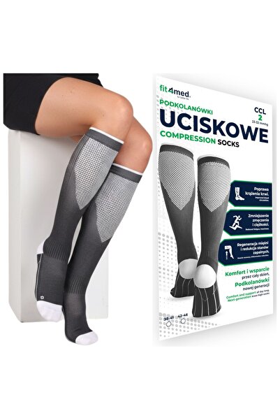 Fit4Med Șosete compresive anti-varice până la genunchi 23-32mmHg