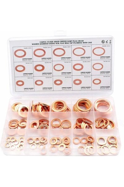 Morvena Picks Set de 150 de piese: Inele de cupru, șaibe, garnituri, set comb...
