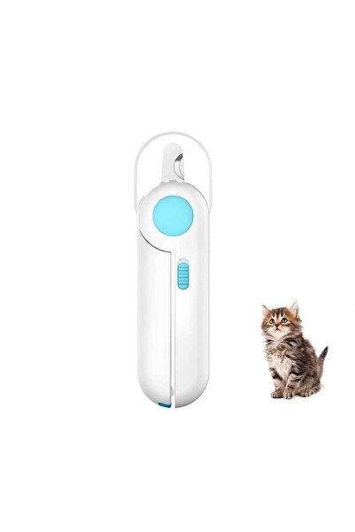 STARSTAR Cat nail clippers with LED light, 2-in-1 claw clippers - blue