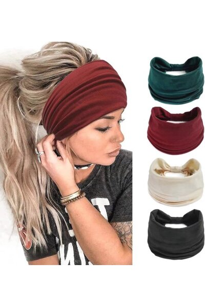 STARSTAR Women's Bohemian Style Headband | Wide Elastic Yoga Fashion Headband