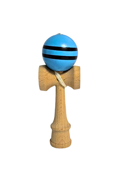 OEM Mini Kendama, 12 cm, joc de indemanare pentru copii, 7 ani+, Albastru