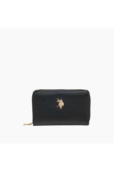 U.S. Polo Assn. US POLO ASSN. Solid Zip-Around Wallet