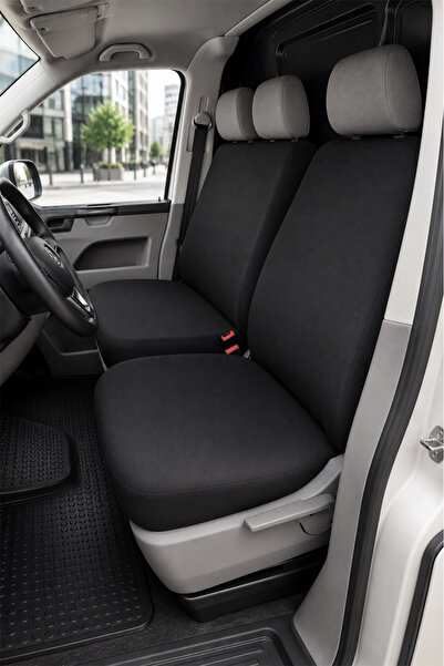 Antwax Volkswagen Transporter 5+1 - Siyah Penye Oto Koltuk Kılıfı - Baskısız