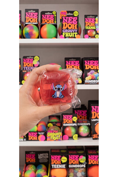 TOYTOPIA NeeDoh Stitch Tasarımlı Şeffaf Kapsül Sıkmalı Sukuşi - Esnek Stres G...