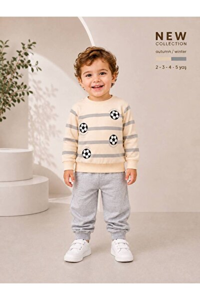 Milanlı Kids Boy's Top and Bottom 100% Cotton Seasonal Set