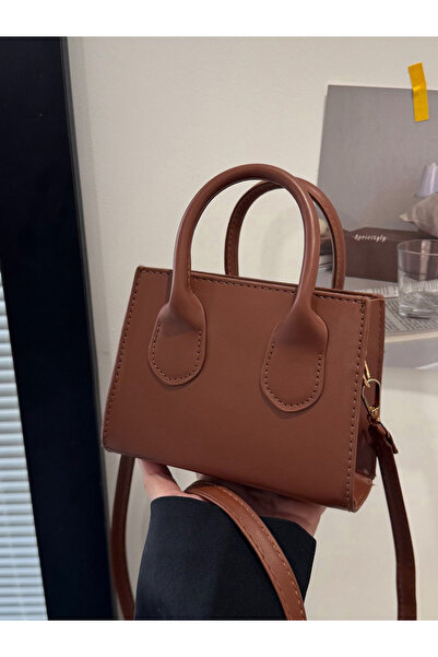 Take Two By Styli Brown Shoulder Bag with Dual Handle