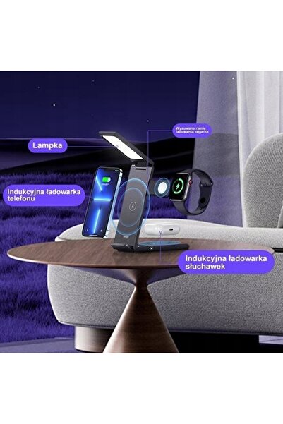 NO BRAND ÎNCĂRCĂTOR WIRELESS USAMS CU LAMPĂ 3 ÎN 1 15W NEGRU CD181WXC01 US-CD181