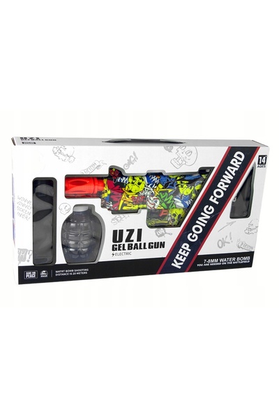 Poszukiwacze Frajdy Pistol cu bile de gel Uzi automat Joker, două încărcătoar...