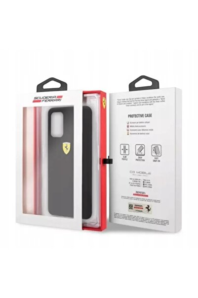 Ferrari Husă rigidă din silicon pentru Galaxy S20+, negru