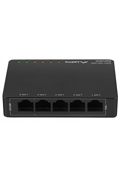 Lanberg SWITCH POE+ DESKTOP 5 PORTURI 1GB (4 PORTURI POE, 30W/PORT, MAX 60W)