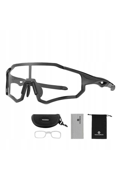 ROCKBROS Ochelari de ciclism fotocromatici cu ramă și filtre UV 400 UVA și UV...