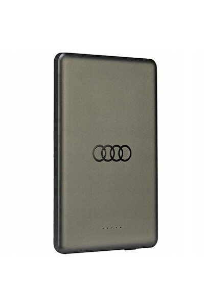 NO BRAND Audi Powerbank Induction 15W 5000mAh Gri/Gri Logo Mare MagSafe AU-MW...