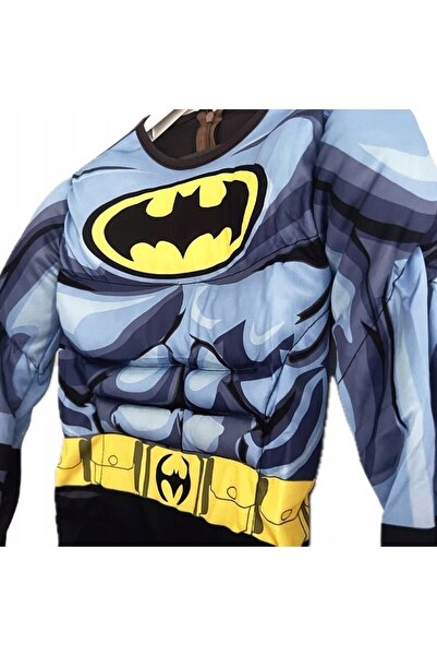 NO BRAND Costum musculat BATMAN 122/128 Costum de carnaval Mărimea M + Mască ...