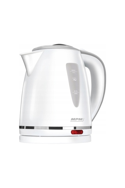 MPM Fierbător electric mcz-64 1200 W 1l filtru element de încălzire ascuns Alb