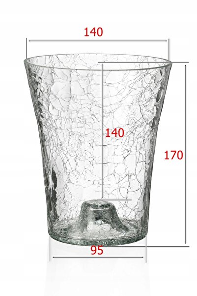 NO BRAND Set de 3 ghivece de sticlă pentru orhidee, de 14cm/17cm, pentru Phal...