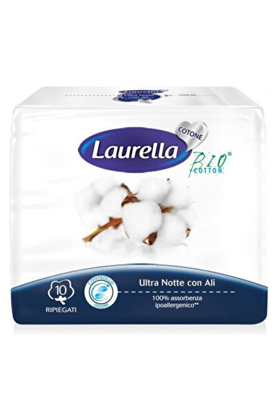Laurella Σερβιέτες Νύχτας από Βιολογικό Βαμβάκι με Φτερά - ΒΙΟ Βαμβάκι, 4 στα...