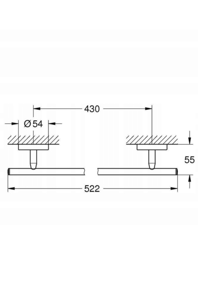 Grohe Suport prosoape de baie cromat BauCosmopolitan 40459001
